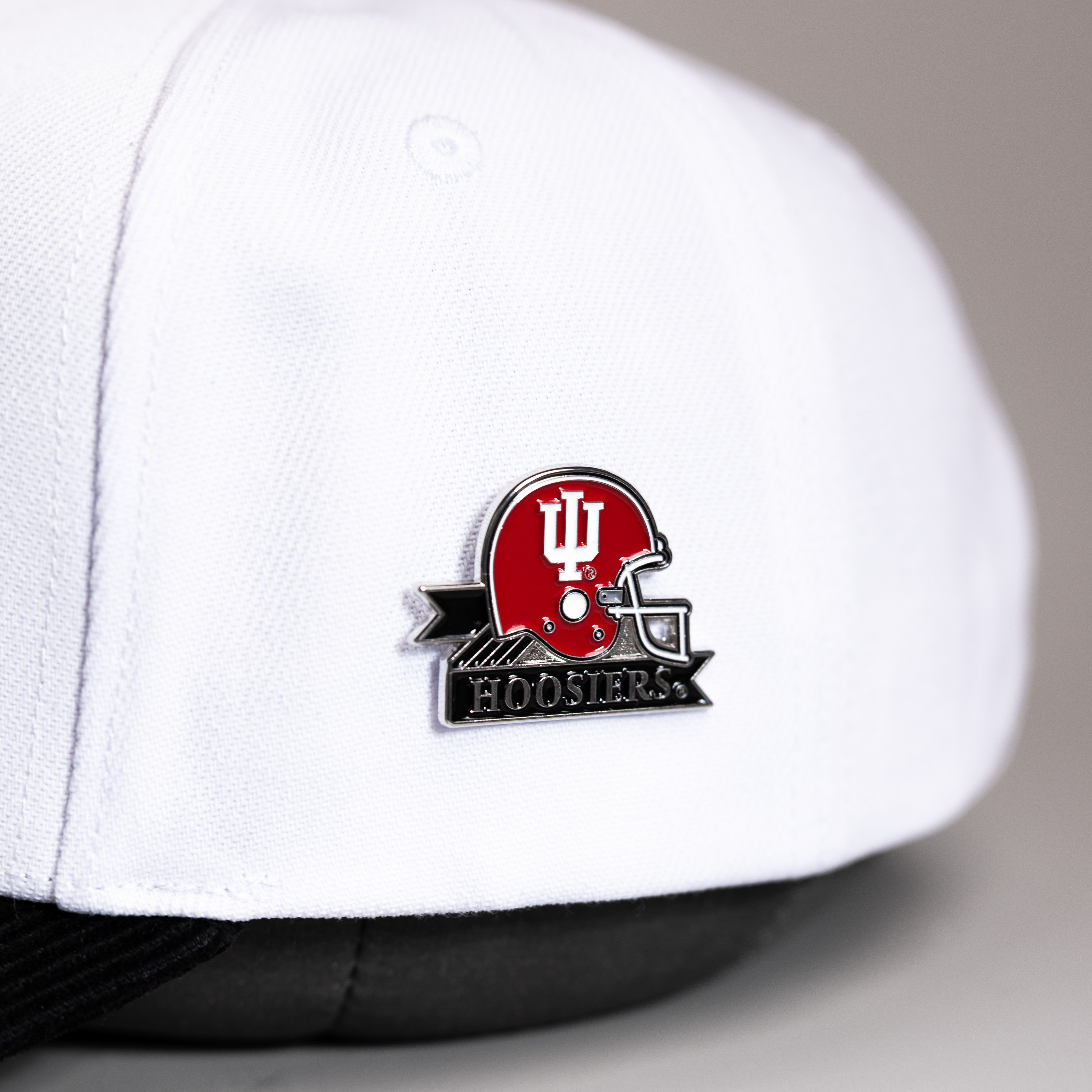 Indiana Hoosiers Helmet Pin Officially Licensed Collectible - On Hat Detail