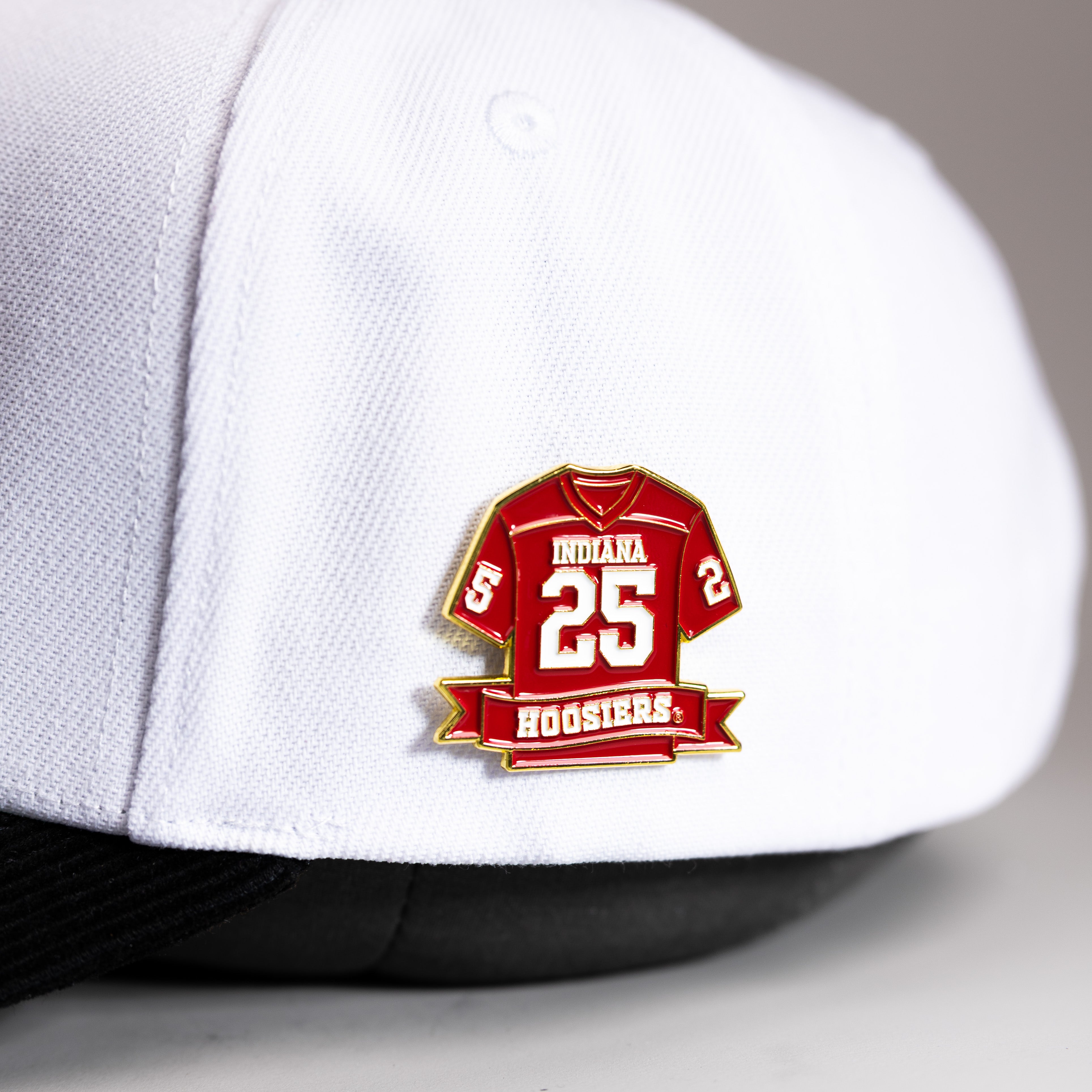 Indiana Hoosiers Jersey Pin Officially Licensed Collectible - On Hat Detail