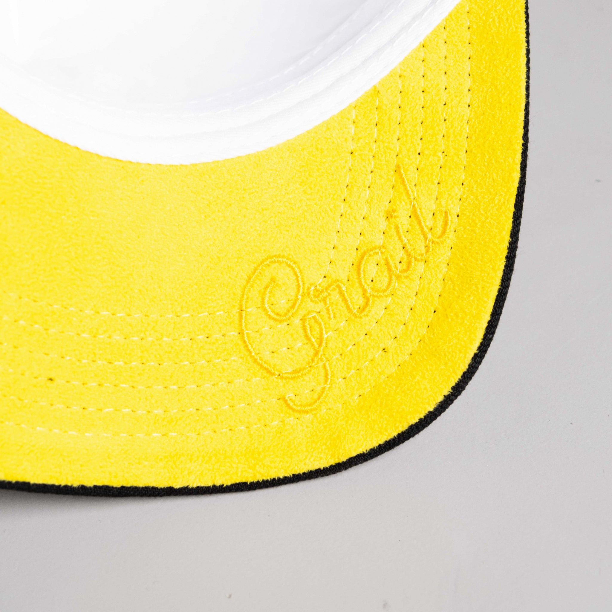 Iowa Hawkeyes Hat White & Black Color Splash Snapback - Underbrim Detail