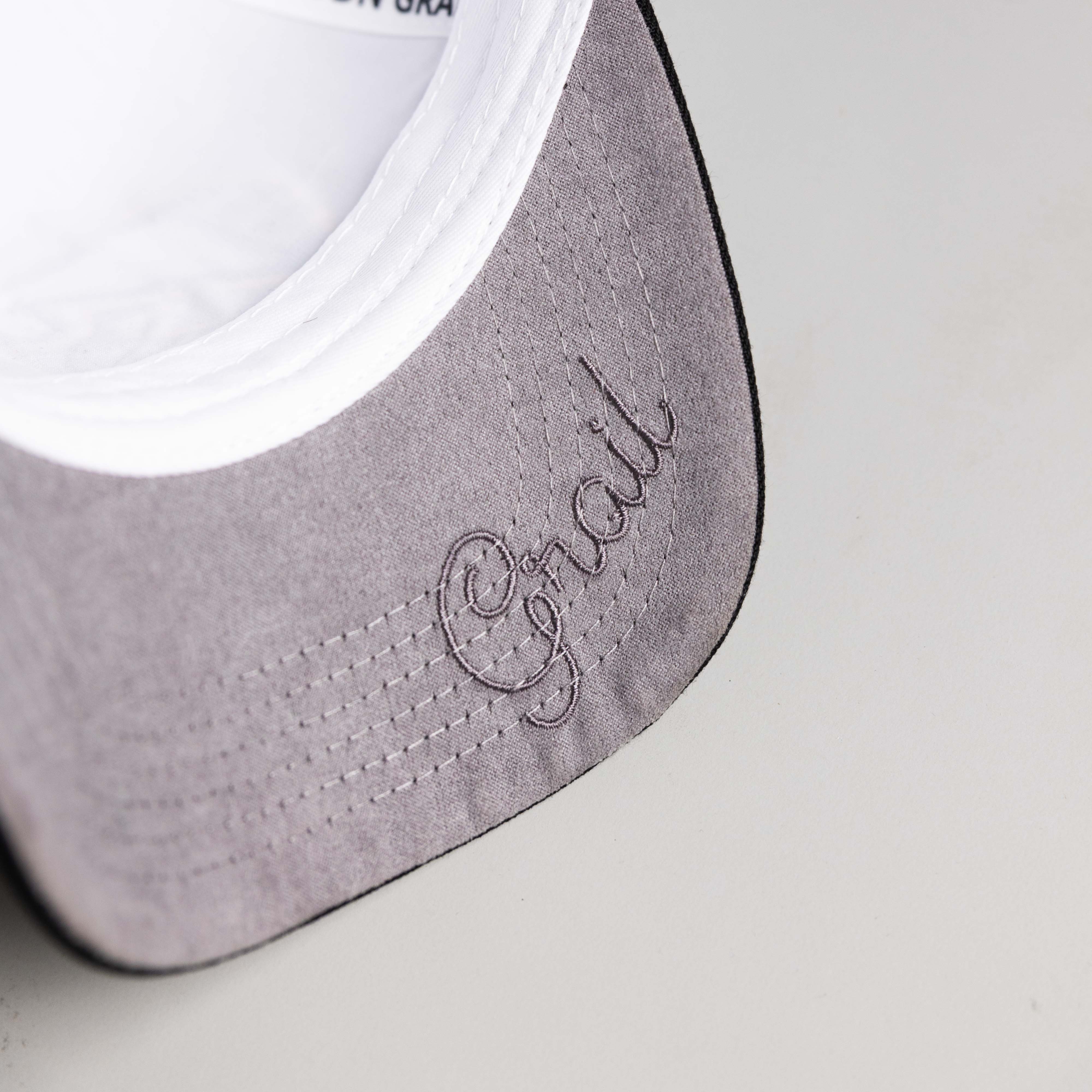 Iowa Hawkeyes Hat White & Black Side Stadium Snapback - Underbrim Detail