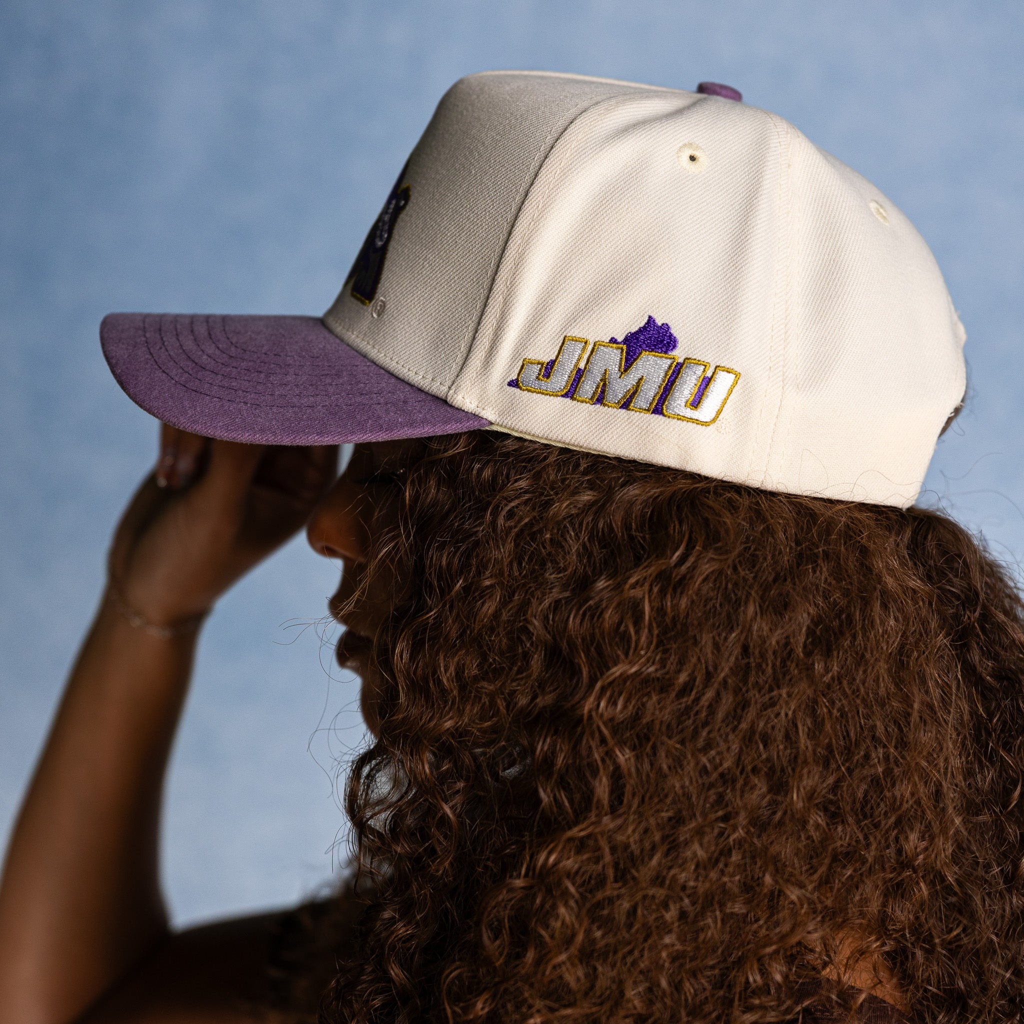 James Madison Dukes Hat Cream & Purple Sun Fade - On Model Lifestyle C