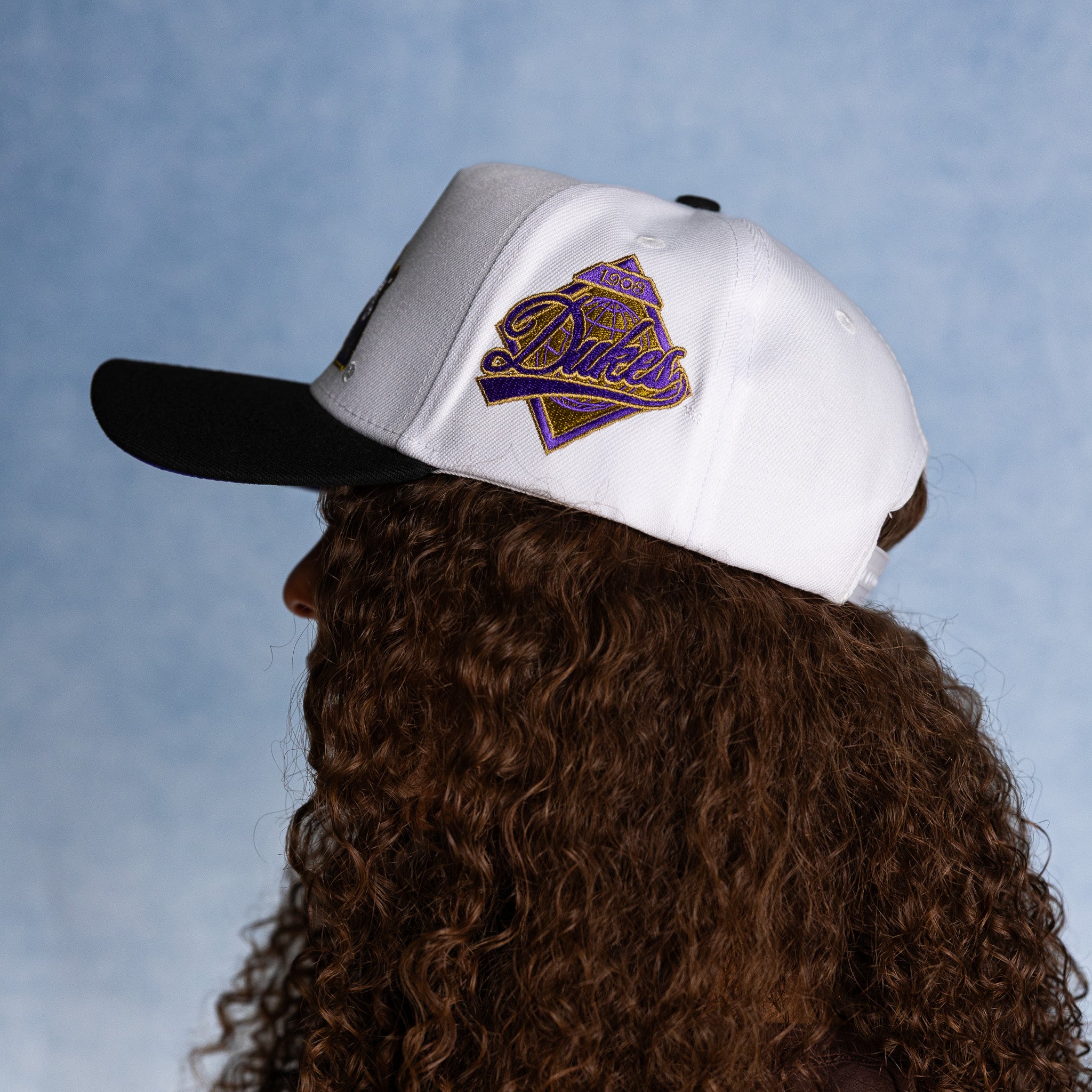 James Madison Dukes Hat White & Black Suede Color Splash - On Model Lifestyle C