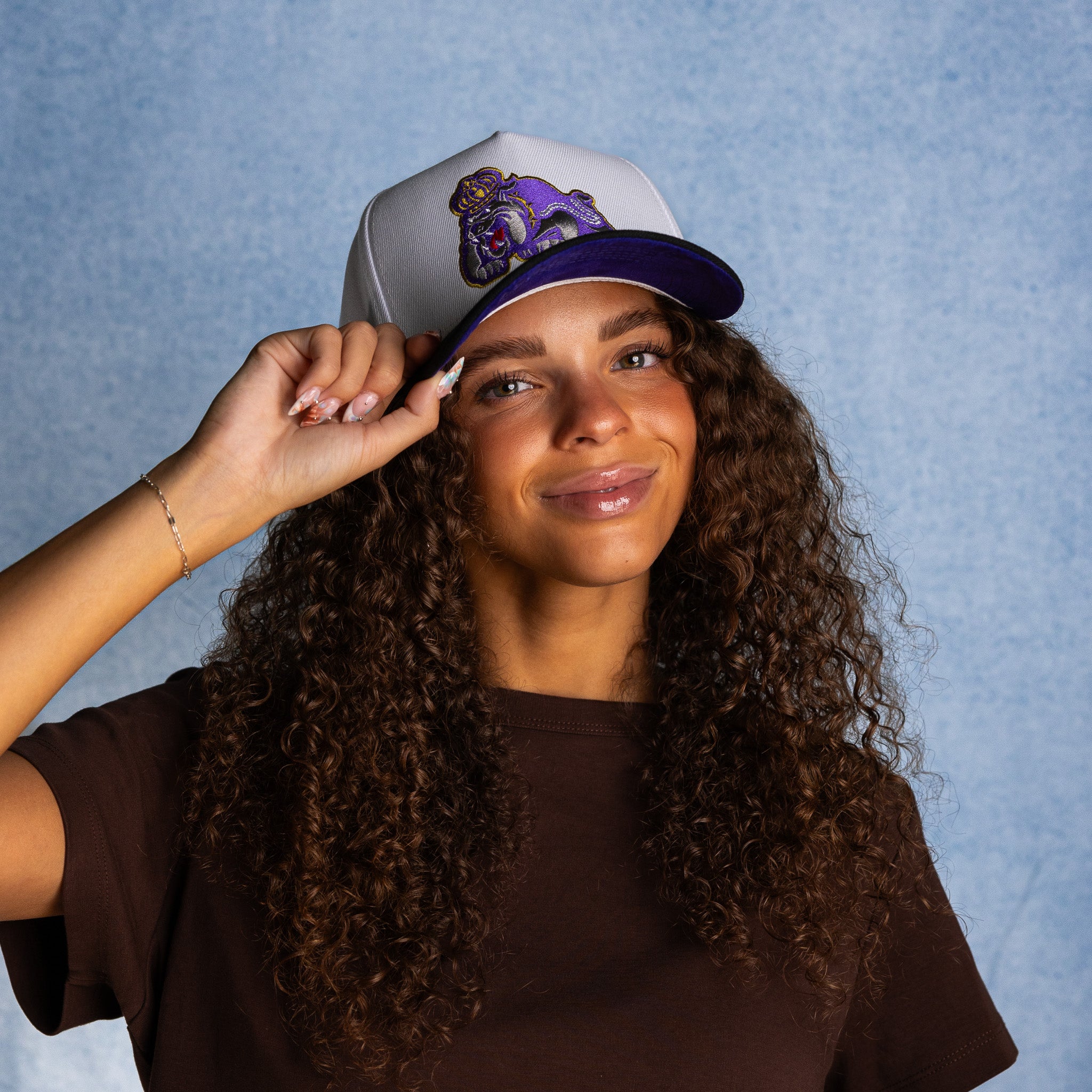 James Madison Dukes Hat White & Black Suede Color Splash - On Model Lifestyle D