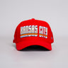Kansas City Hat All Red Suede Snapback - Front Panel