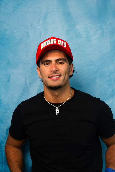 Kansas City Hat All Red Suede Snapback - On Model Lifestyle