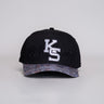 Kansas State Camo Hat - Black with Camo Brim and KS Logo - Front Panel