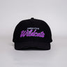 Kansas State Corduroy Hat - Black with Purple Script - Front Panel