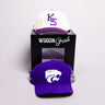 Kansas State Wildcats 2 Hat Bundle Cream & Purple - Front Panel