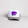 Kansas State Wildcats Hat White & Grey Side Stadium Patch - Front Panel