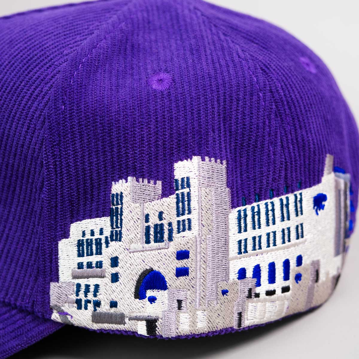 Kansas State Wildcats Stadium Hat Purple Corduroy Grey Underbrim Snapback - Side Stadium