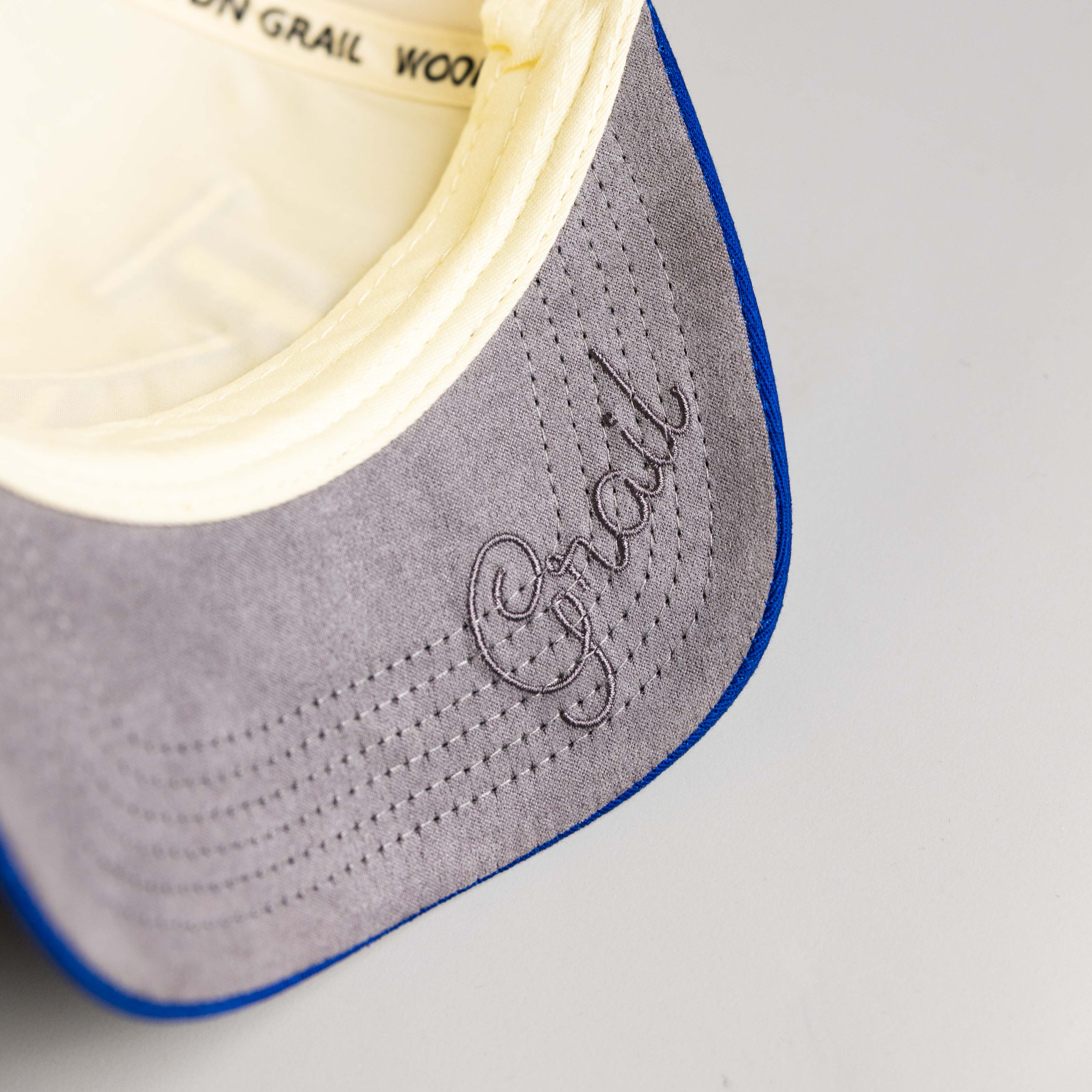 Kentucky Wildcats Hat Cream & Royal Blue Side Stadium Patch - Underbrim Detail