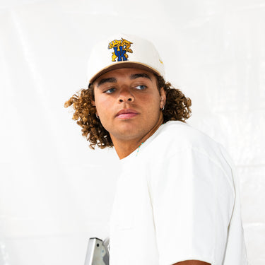 Kentucky Wildcats Hat Cream & Tan Jobsite Snapback - On Model Lifestyle