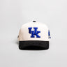 Kentucky Wildcats UK Hat Cream Black Corduroy Brim Wildcats Patch Snapback - Front Panel