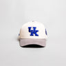 Kentucky Wildcats UK Hat Cream Grey Suede Brim Wildcats Patch Snapback UK - Front Panel