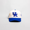 Kentucky Wildcats UK Hat Cream Royal Blue Brim Wildcats Patch Rope Snapback - Front Panel