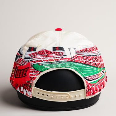 Louisville Cardinals Hat Cream & Red Home Crowd Snapback - Back View