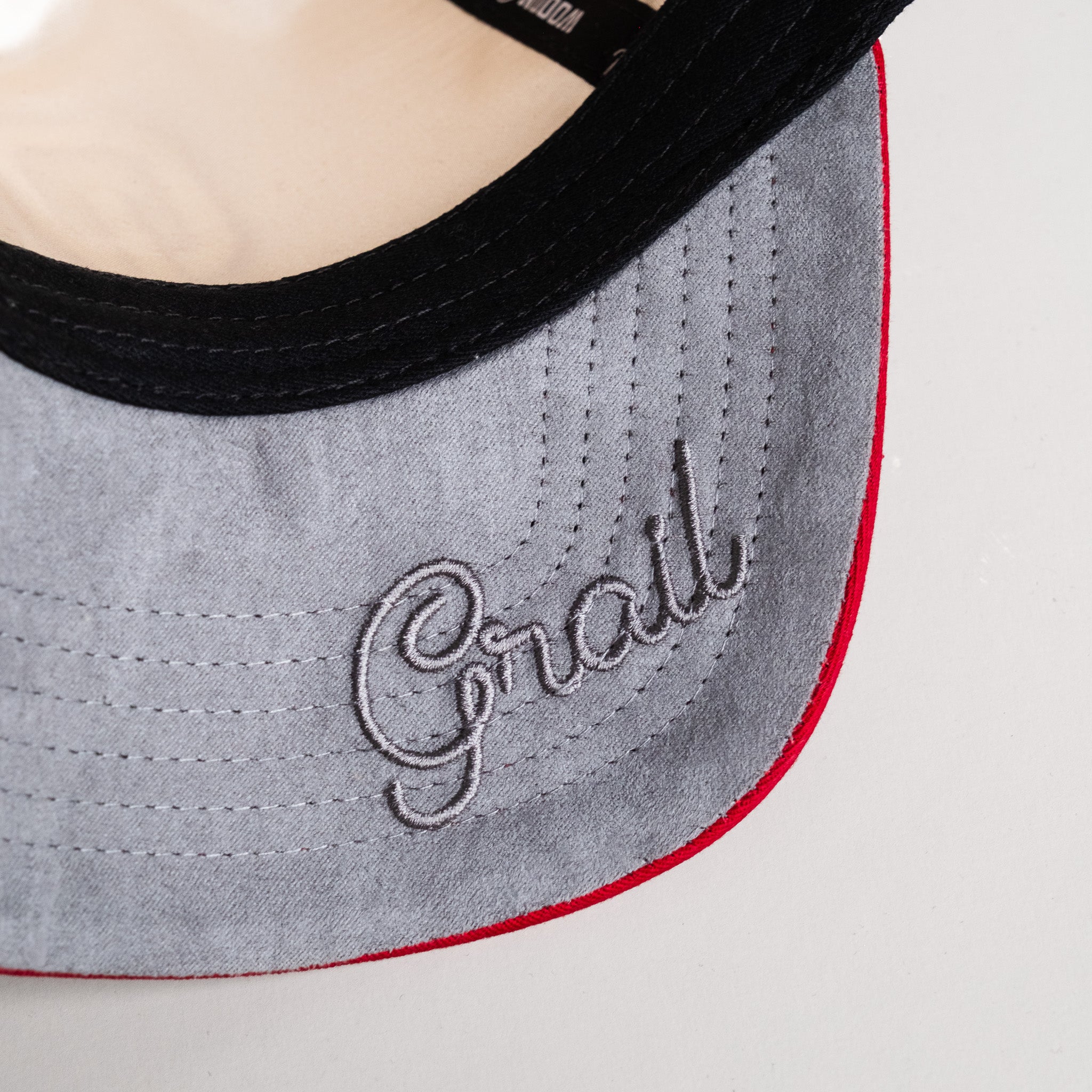 Louisville Cardinals Hat Cream & Red Home Crowd Snapback - Underbrim Detail