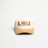 LSU Tigers Hat Cream & Tan Jobsite Snapback - Front Panel