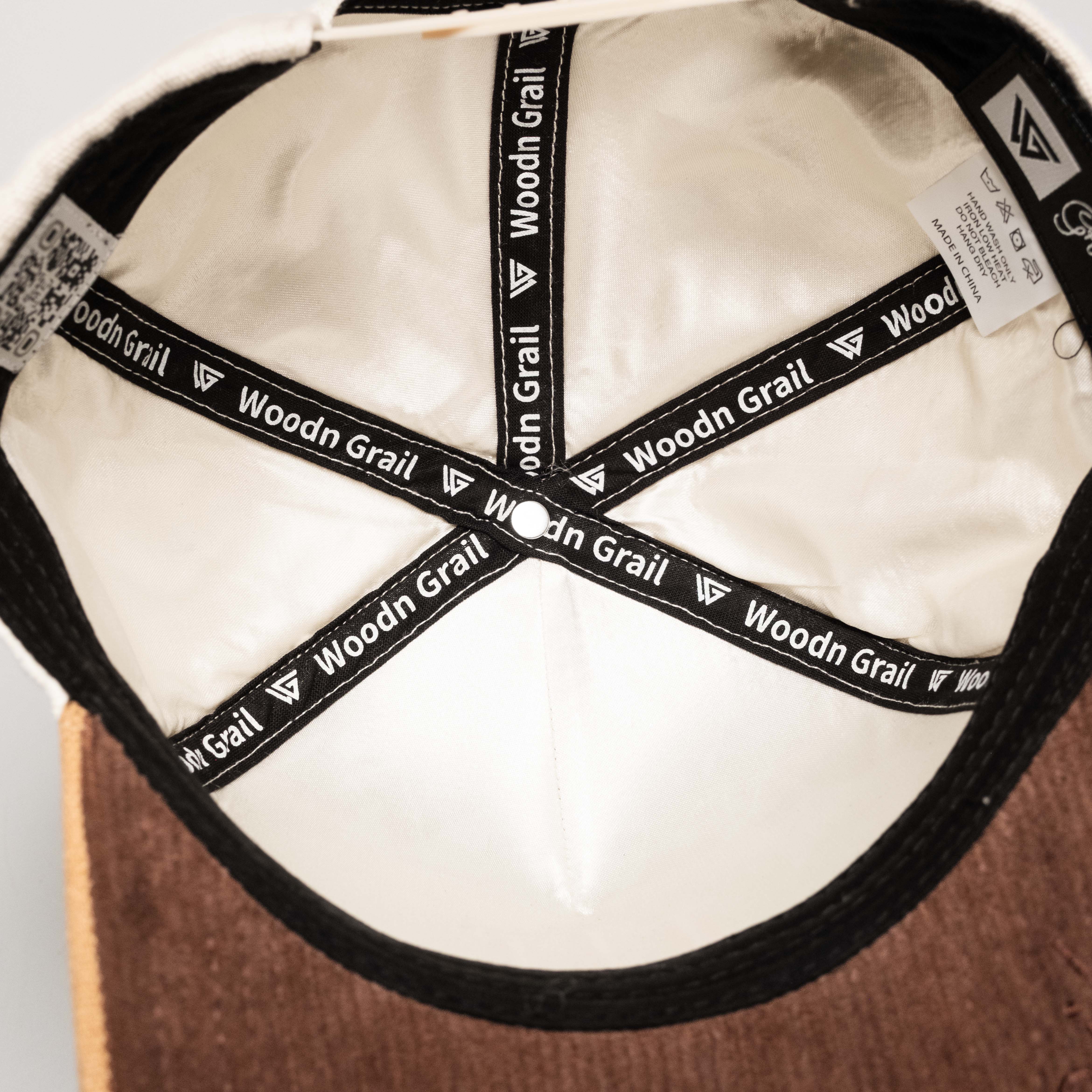 LSU Tigers Hat Cream & Tan Jobsite Snapback - Interior Detail