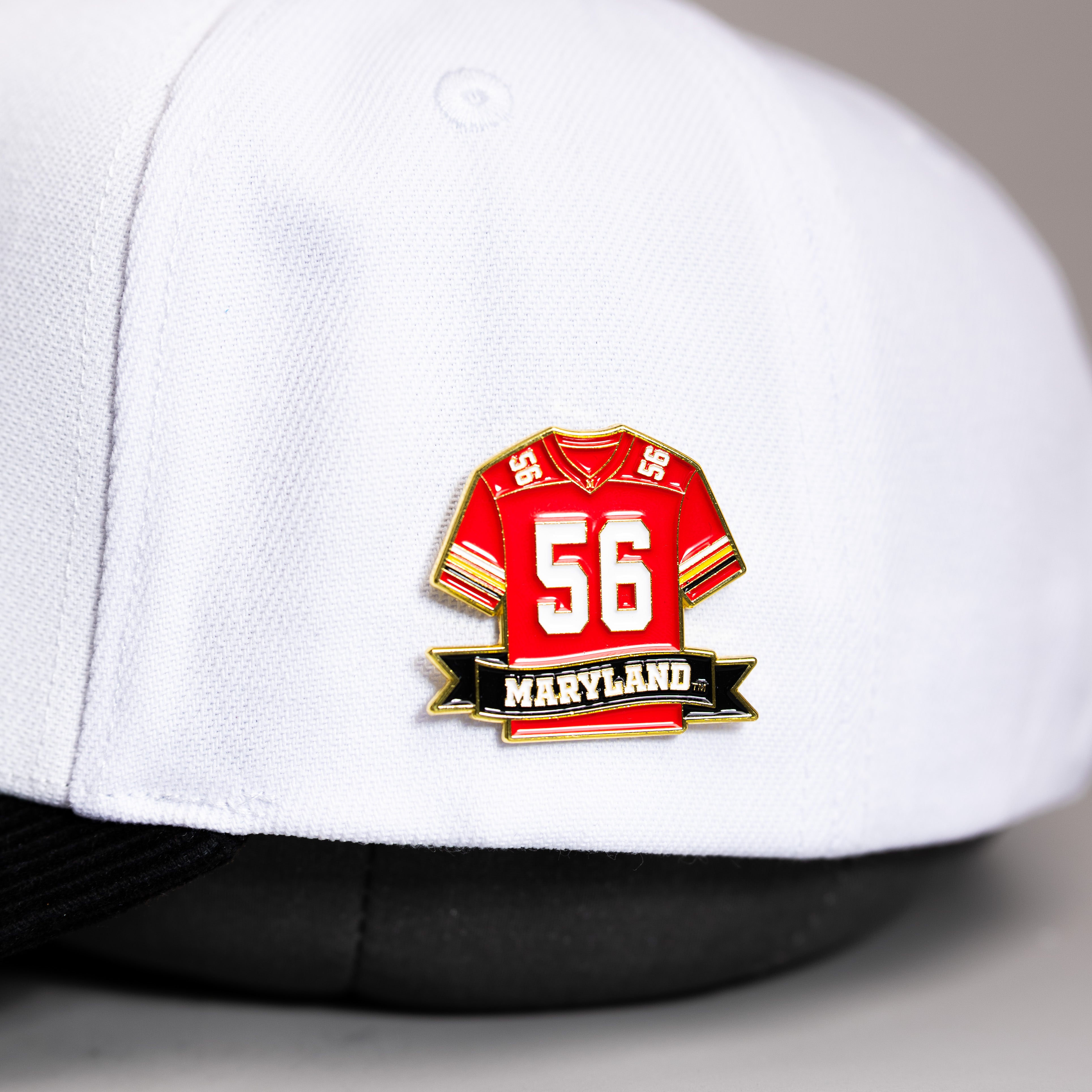 Maryland Terrapins Jersey Pin Officially Licensed Collectible - On Hat Detail