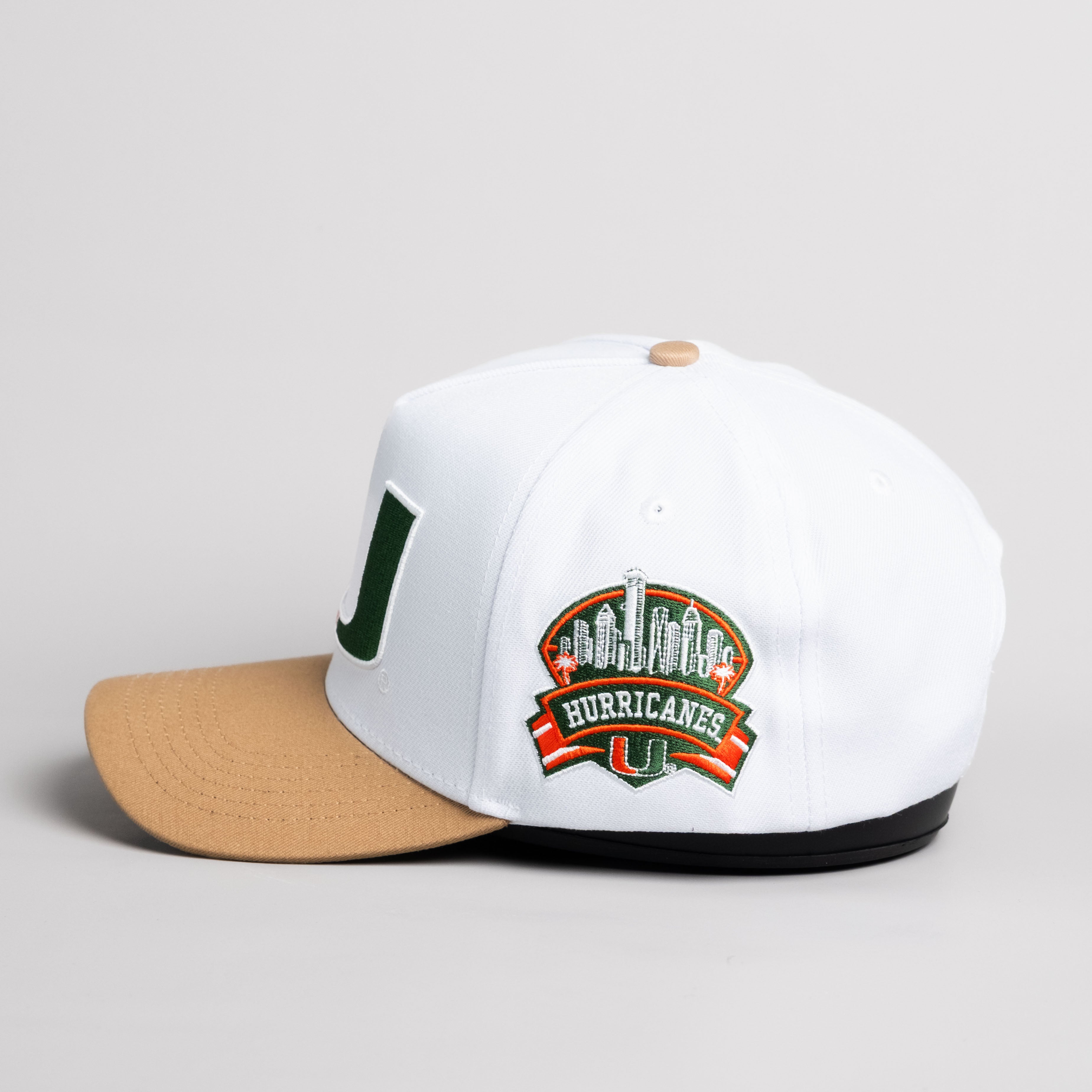 Miami Hurricanes Hat Neutrals The U Snapback - Side Patch