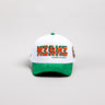 Miami Hurricanes Hat White & Green Corduroy Stadium Pulse Snapback - Front Panel