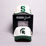 Michigan State Spartans 2 Hat Bundle Cream & Green - Front Panel