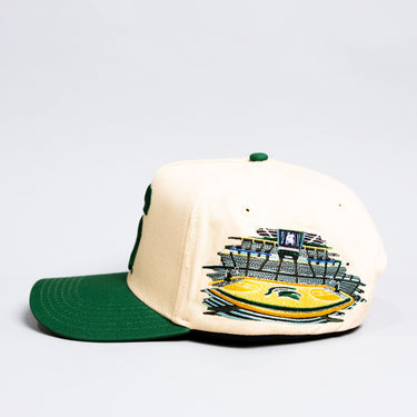 Michigan State Spartans Hat Cream & Green Arena Snapback - Side Arena