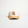 Michigan State Spartans Hat Cream & Tan Jobsite Snapback - Front Panel