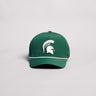 Michigan State Spartans Hat Green Tee Box Performance Rope Snapback - Front Panel
