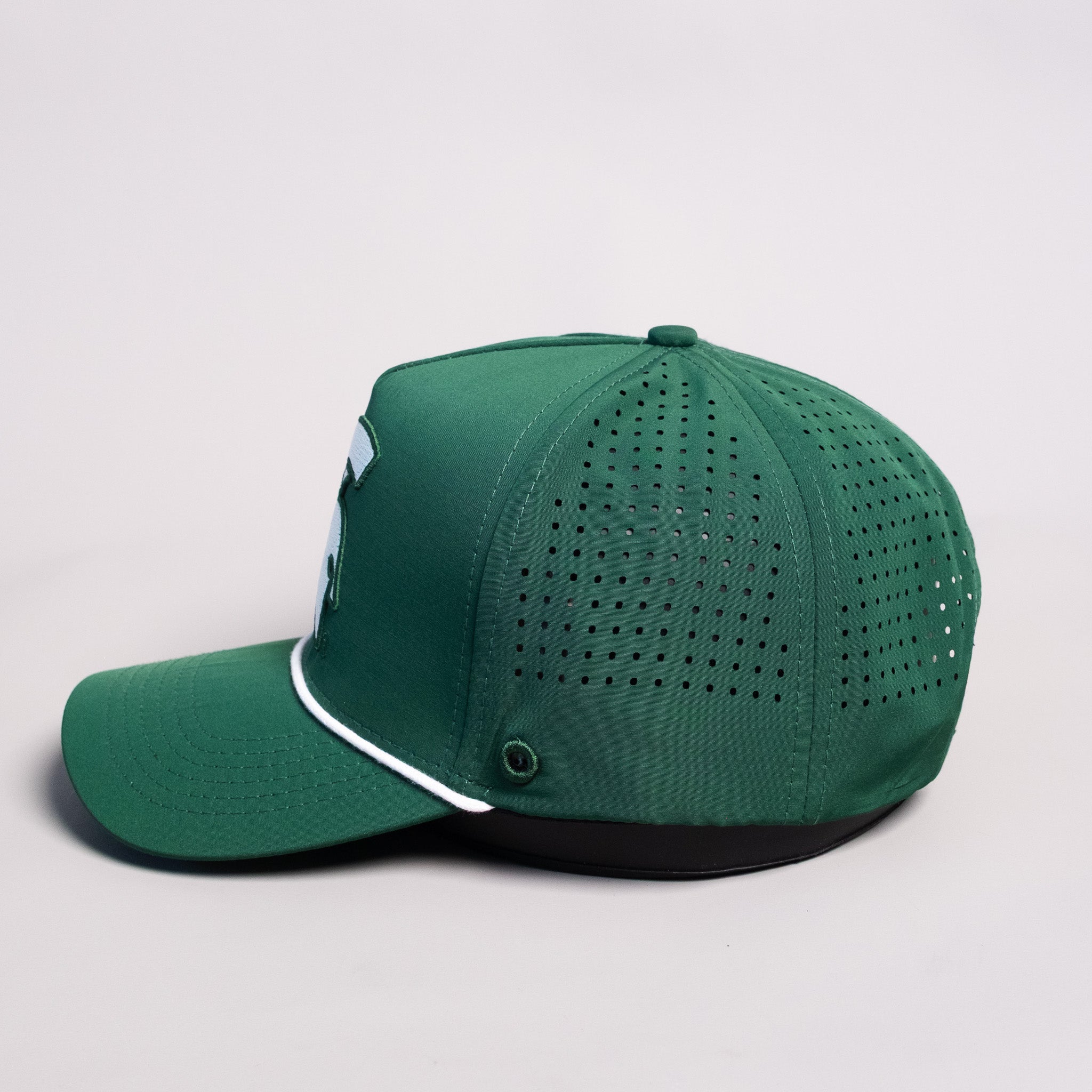 Michigan State Spartans Hat Green Tee Box Performance Rope Snapback - Side View