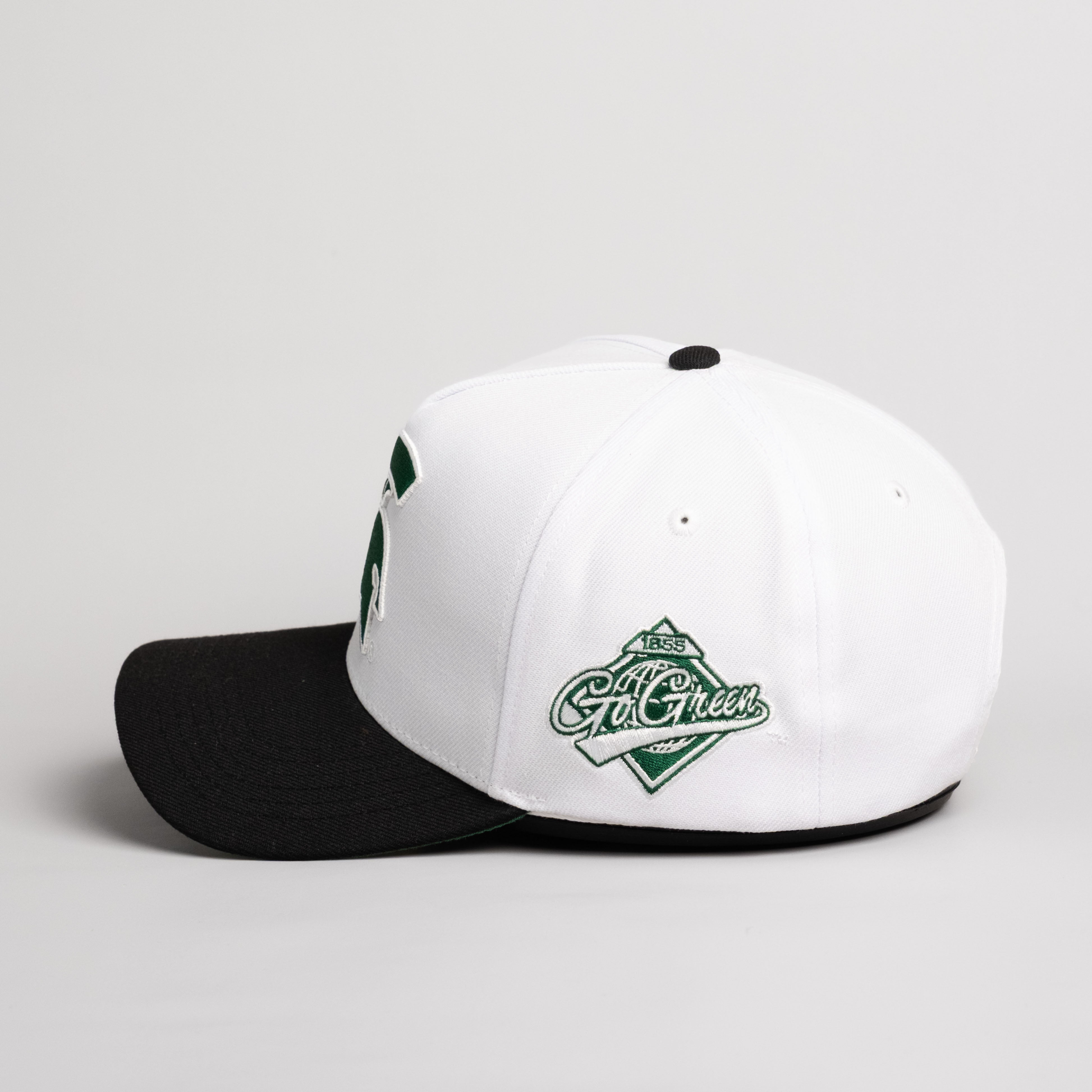 Michigan State Spartans Hat White & Black Color Splash Snapback - Side Patch