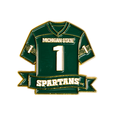 Michigan State Spartans Jersey Pin Officially Licensed Collectible - Product Front
