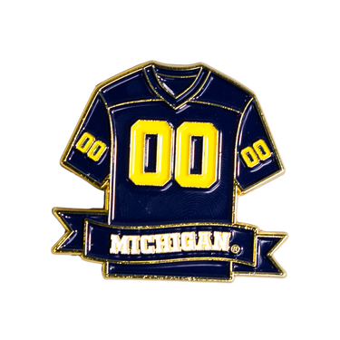 Michigan Wolverines Jersey Pin Officially Licensed Collectible - Product Front
