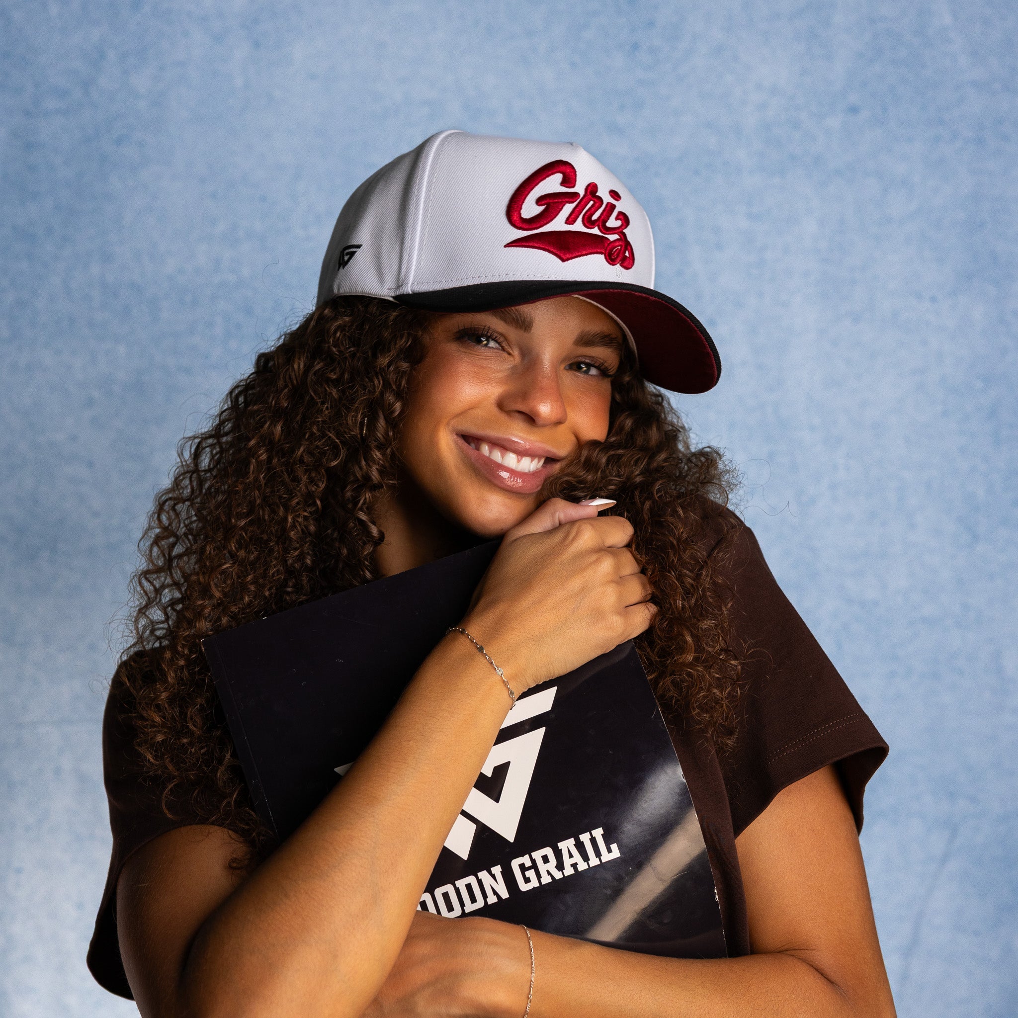 Montana Grizzlies Hat White & Black Suede Color Splash - On Model Lifestyle