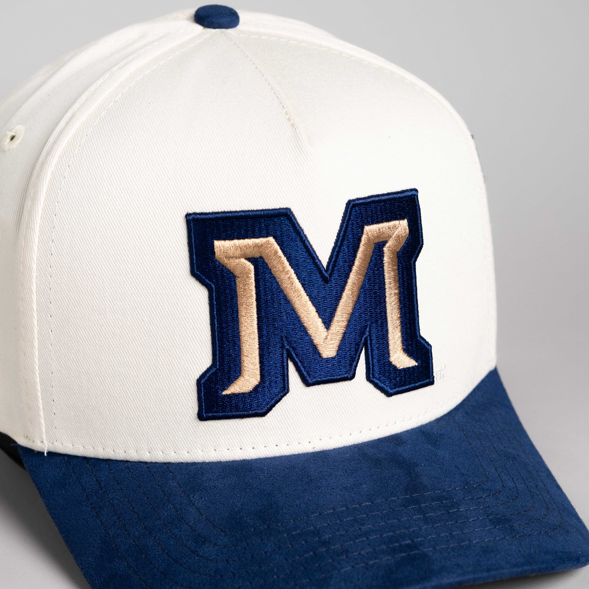 Montana State Bobcats Hat Cream & Navy Stadium Snapback - Angled View
