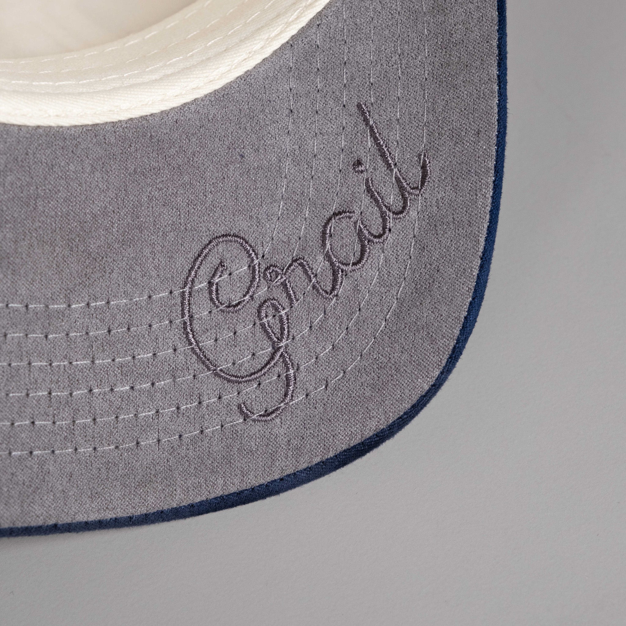 Montana State Bobcats Hat Cream & Navy Stadium Snapback - Underbrim Detail