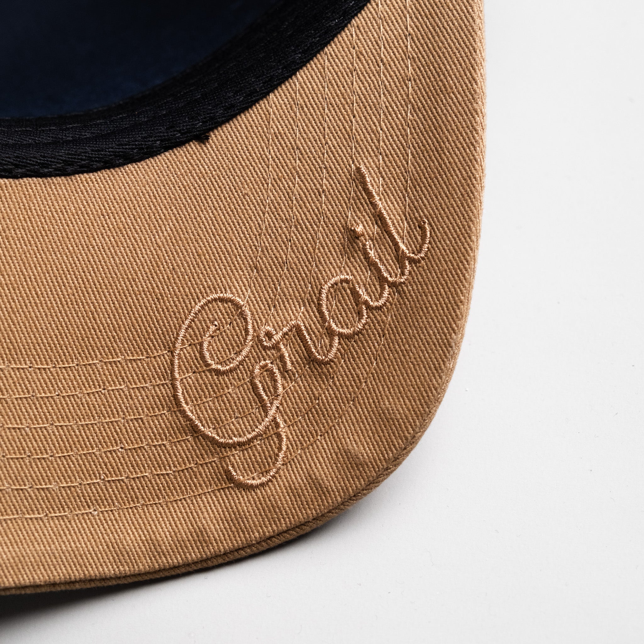 Montana State Bobcats Hat Navy & Beige Mountain Patch Snapback - Underbrim Detail