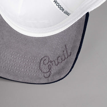 Montana State Bobcats Hat White & Navy Corduroy Mountain Snapback - Underbrim Detail