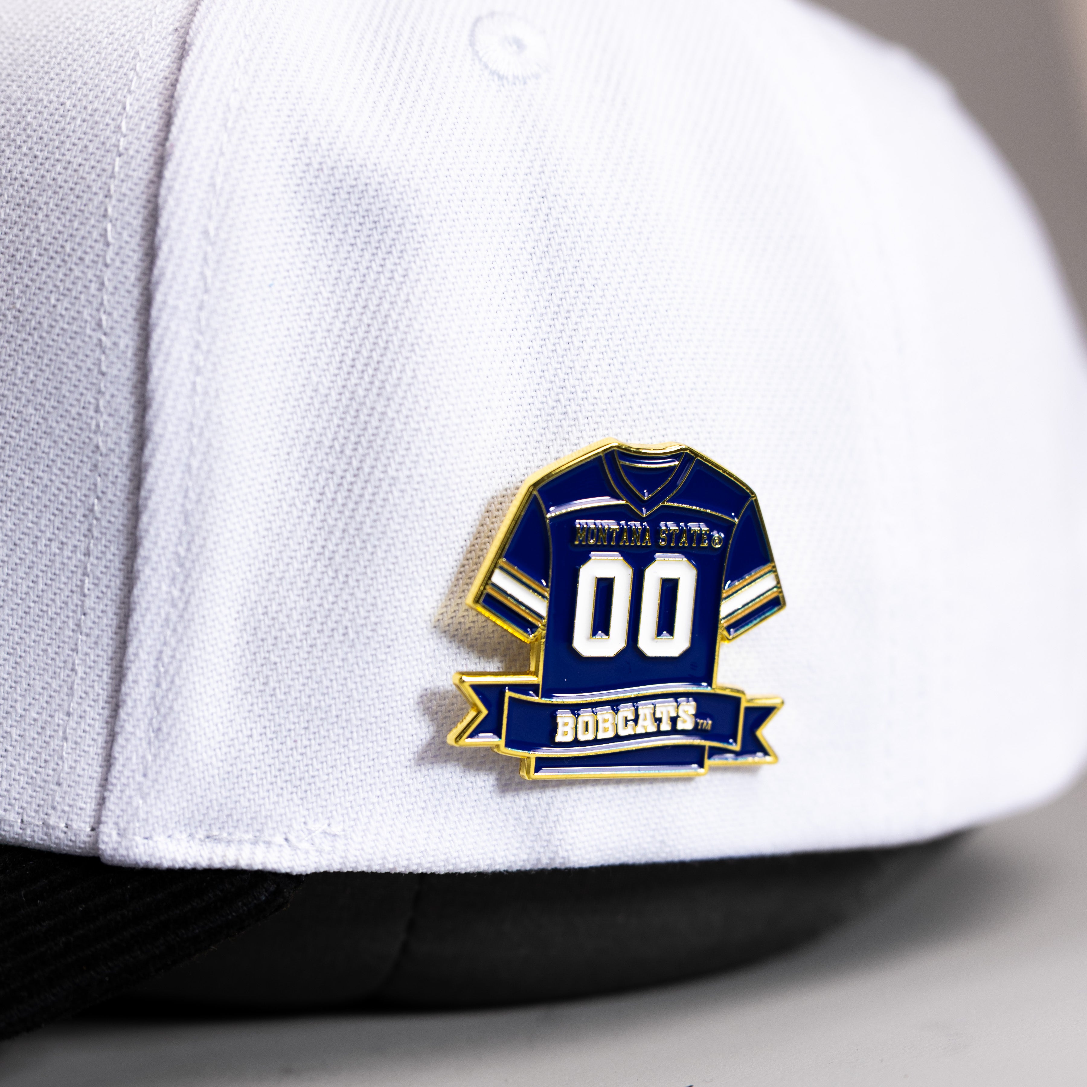 Montana State Bobcats Jersey Pin Officially Licensed Collectible - On Hat Detail