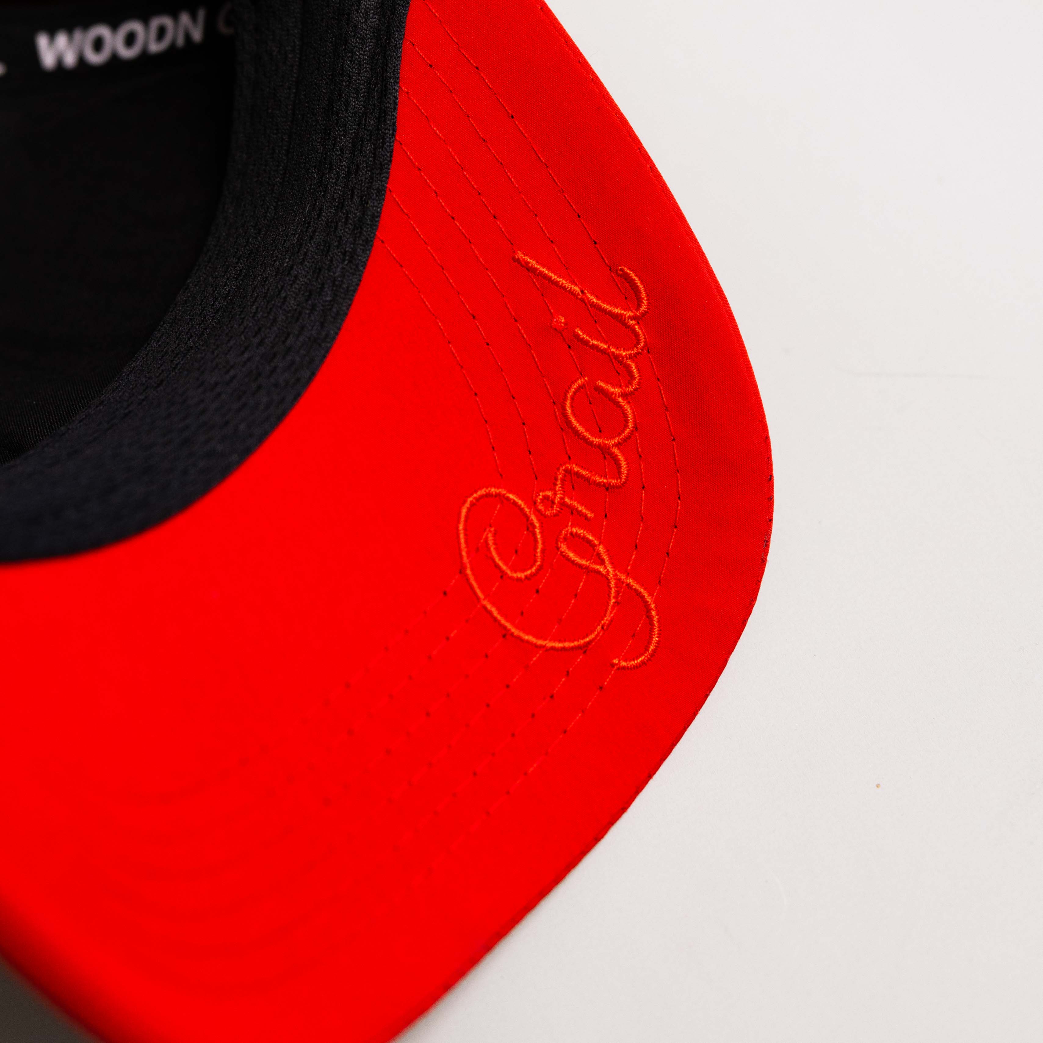Nebraska Cornhuskers Hat Red Tee Box Performance Rope - Underbrim Detail