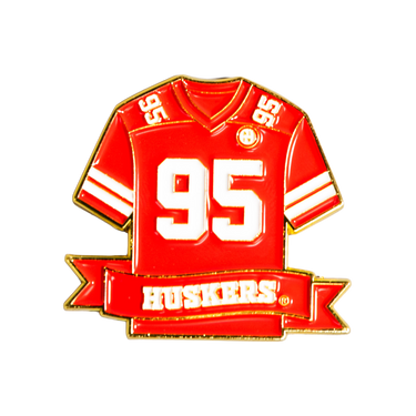 Nebraska Cornhuskers Jersey Pin Officially Licensed Collectible - Product Front