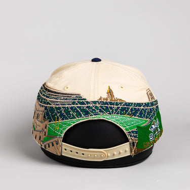Notre Dame Fighting Irish Hat Cream & Navy Home Crowd - Back View