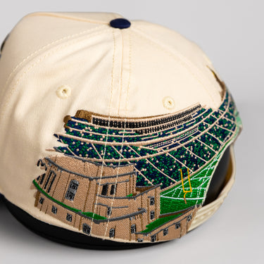 Notre Dame Fighting Irish Hat Cream & Navy Home Crowd - Side Stadium