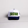 Notre Dame Fighting Irish Hat White & Navy Corduroy Stadium Pulse Snapback - Front Panel