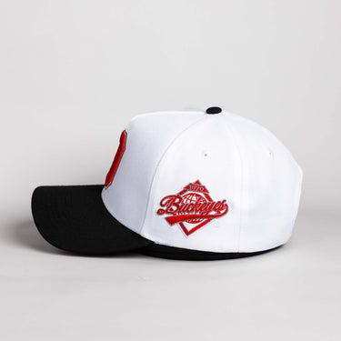 Ohio State Block O Color Splash Hat White & Black Snapback - Side Patch