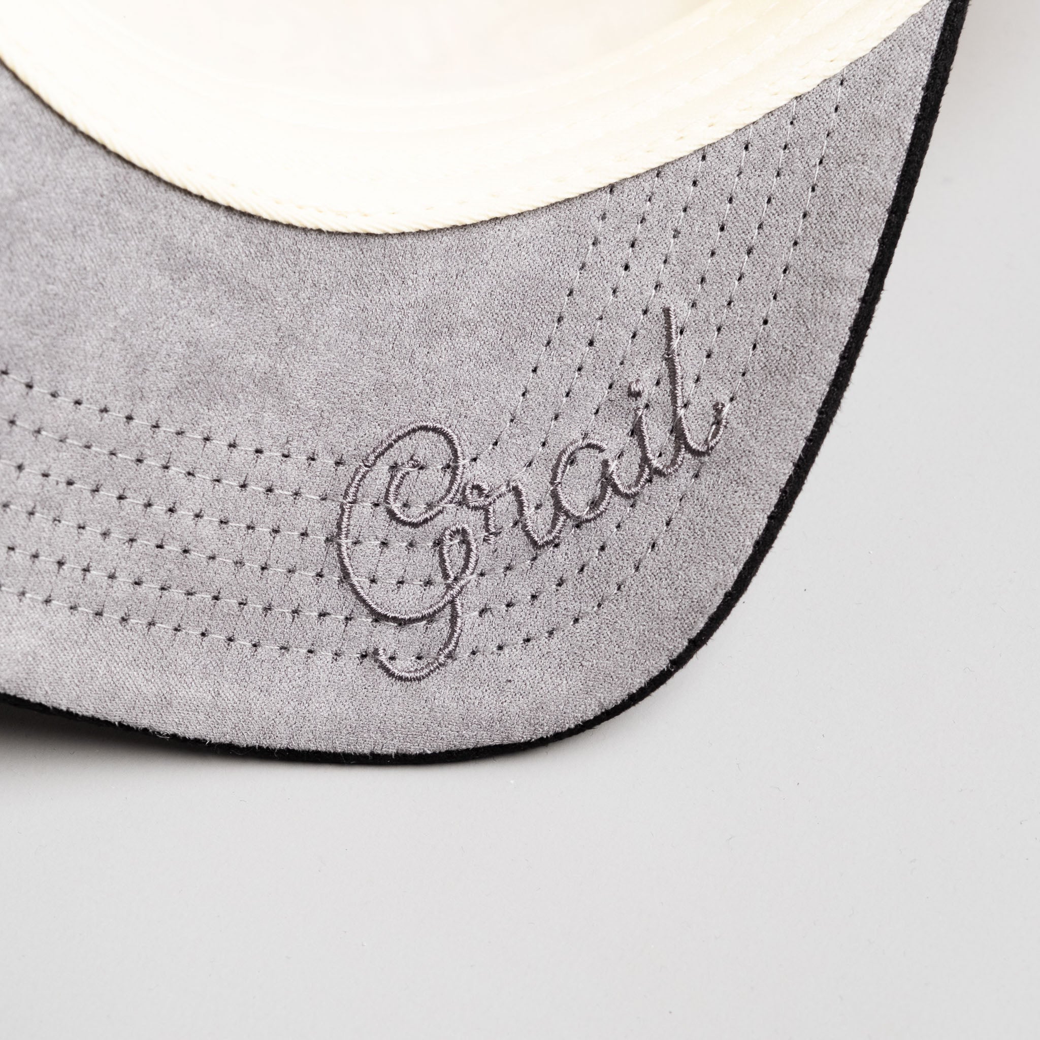 Ohio State Buckeyes Hat Cream & Black Brutus Patch Snapback - Underbrim Detail