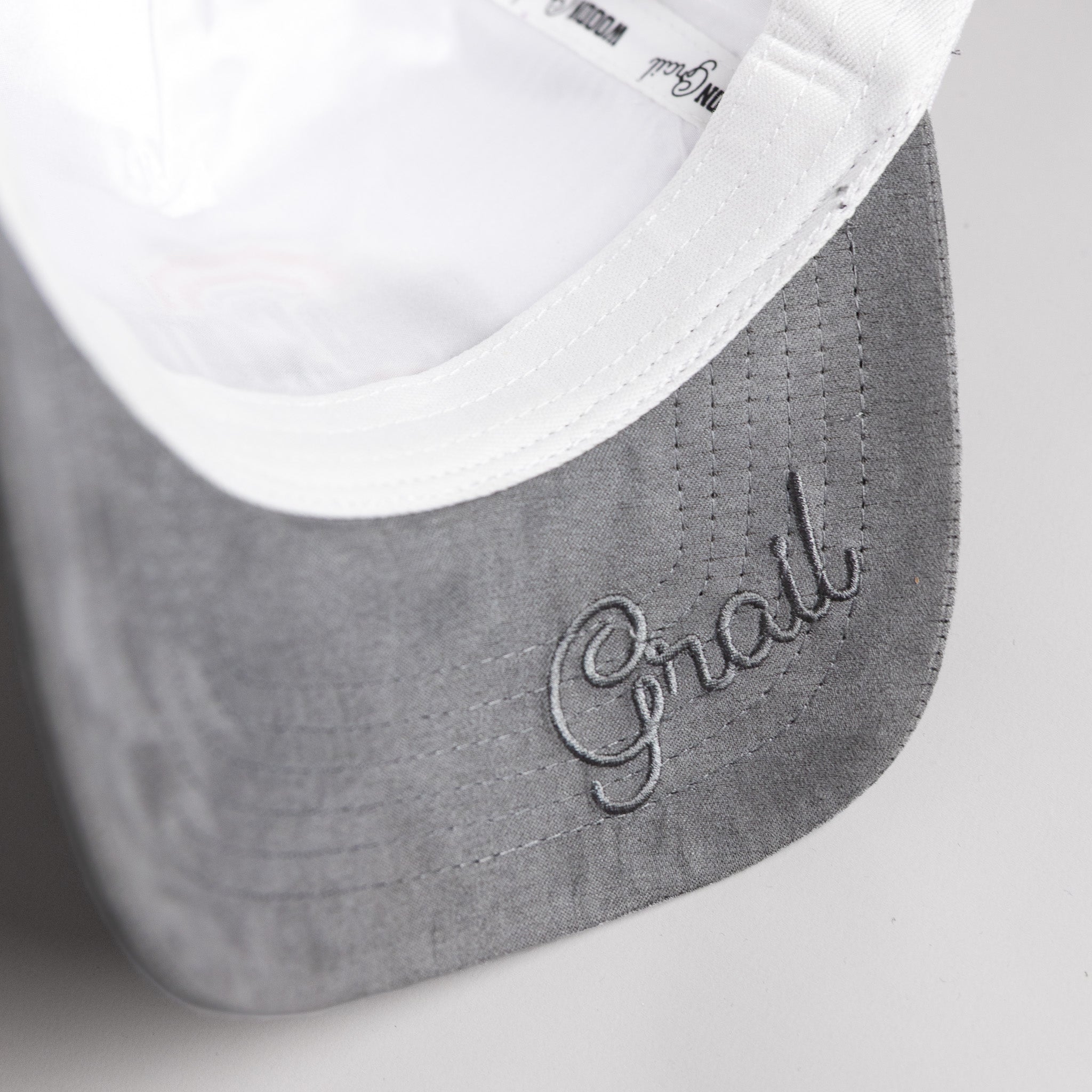 Ohio State Buckeyes Hat Cream & Grey Full Stadium Snapback - Underbrim Detail