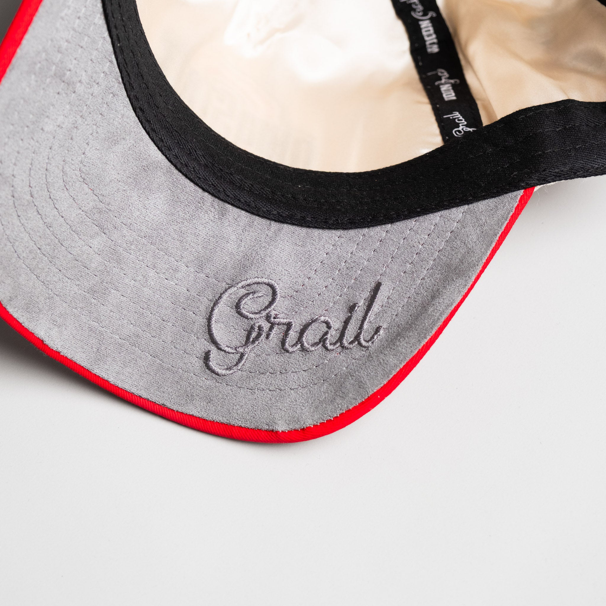 Ohio State Buckeyes Hat Cream & Red Home Crowd Snapback - Underbrim Detail