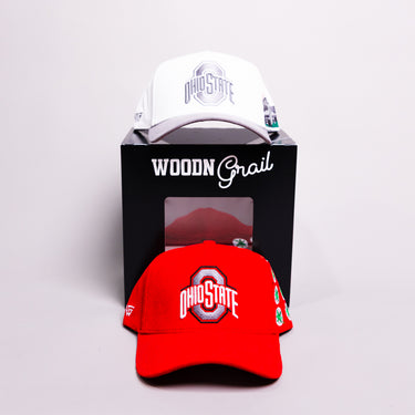 Ohio State Buckeyes Horseshoe 2 Hat Bundle Cream & Scarlet - Front Panel